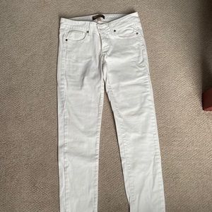 PAIGE white “Peg Skinny” jeans